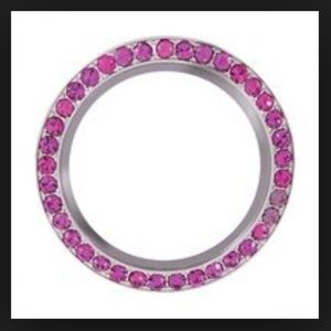 Origami Owl Pink Crystal Twist Face